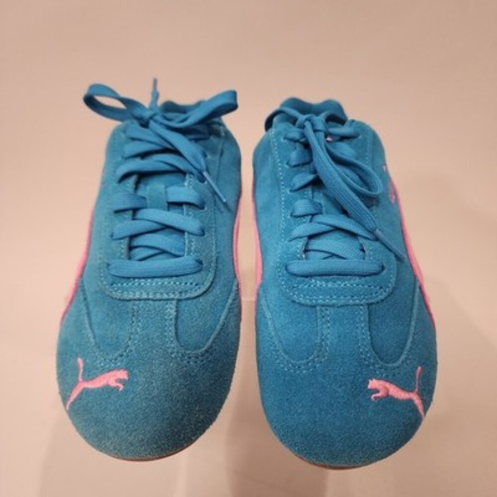 Puma Speedcat OG Suede Low Top Sneakers  Tropical Blue Pink Women's Size 7
